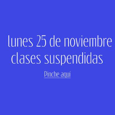 lunes 25 de noviembre clases suspendidas