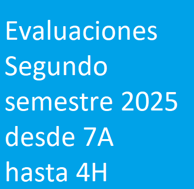 Calendario pruebas de 7A hasta 4H